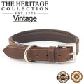 Heritage Vintage Luxury Padded Leather Collar