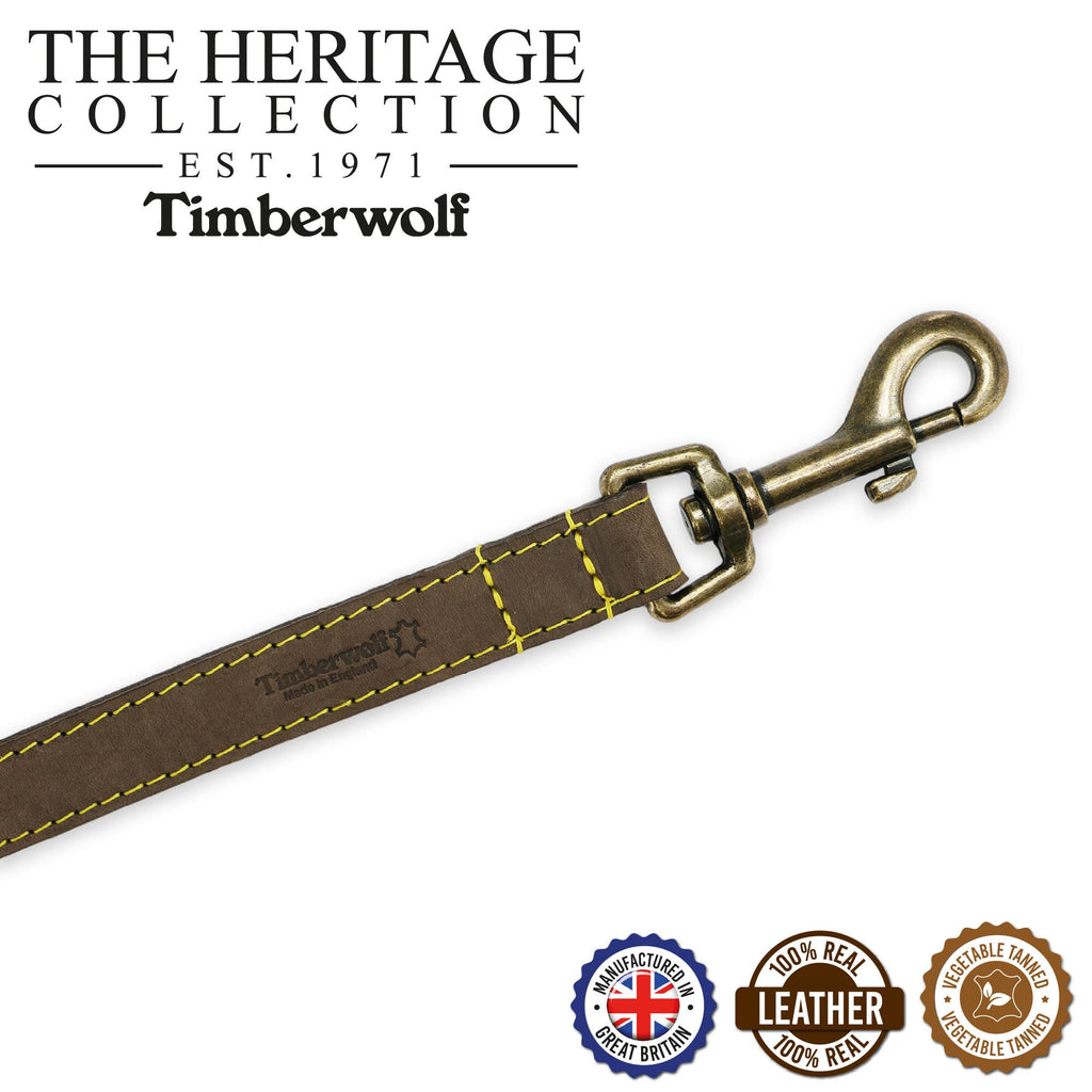 Timberwolf Leather Lead - various colours - 1m x 19mm