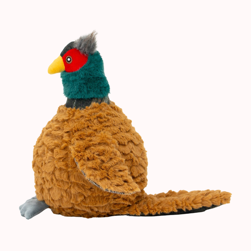 Heritage Phoebe Pheasant Dog Toy with squeak and crinkle