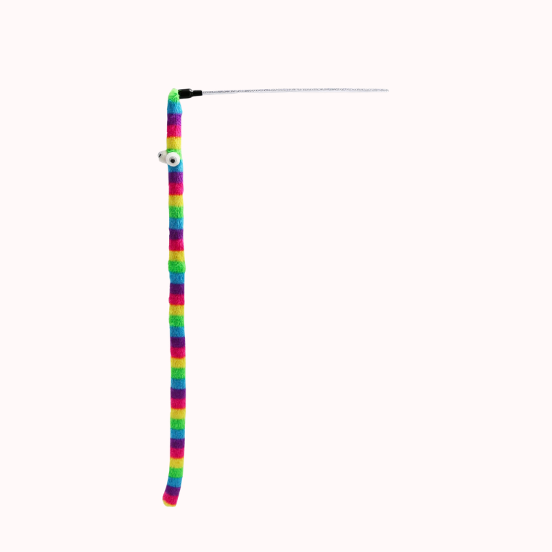 Ancol Wiggle Worm Rainbow  Cat Dangler Toy
