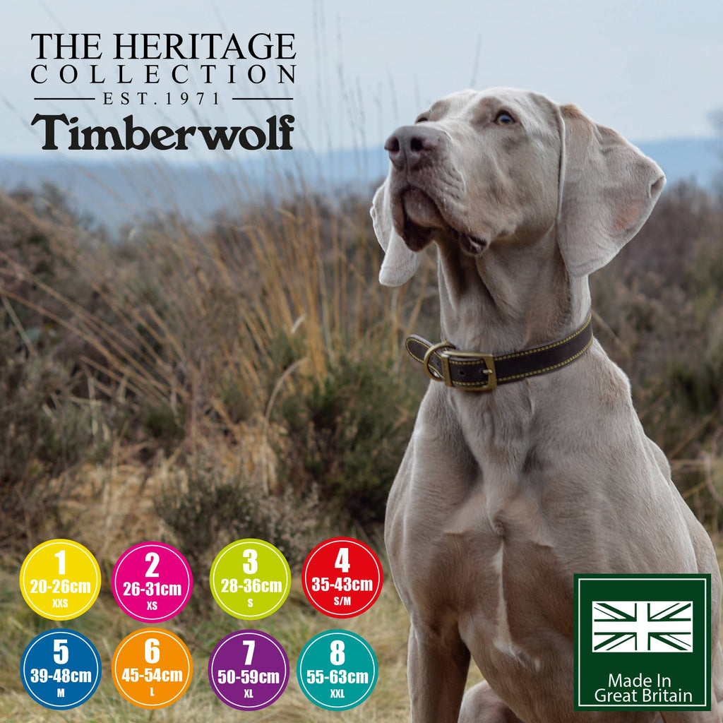 Timberwolf Leather Collar Blue