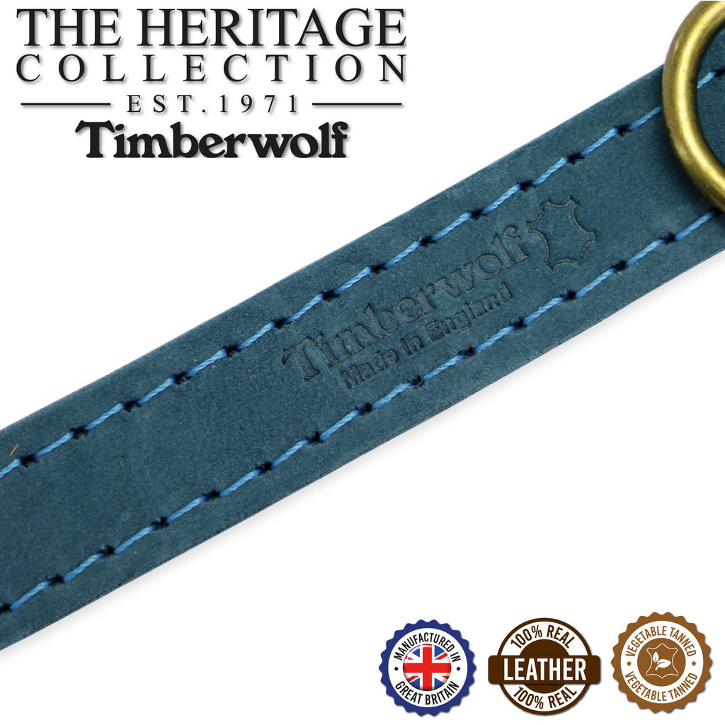 Timberwolf Leather Collar Blue